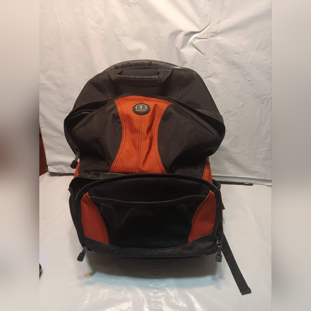 TAMRAC Orange Black Large Camera Bag Backpack Water Resist